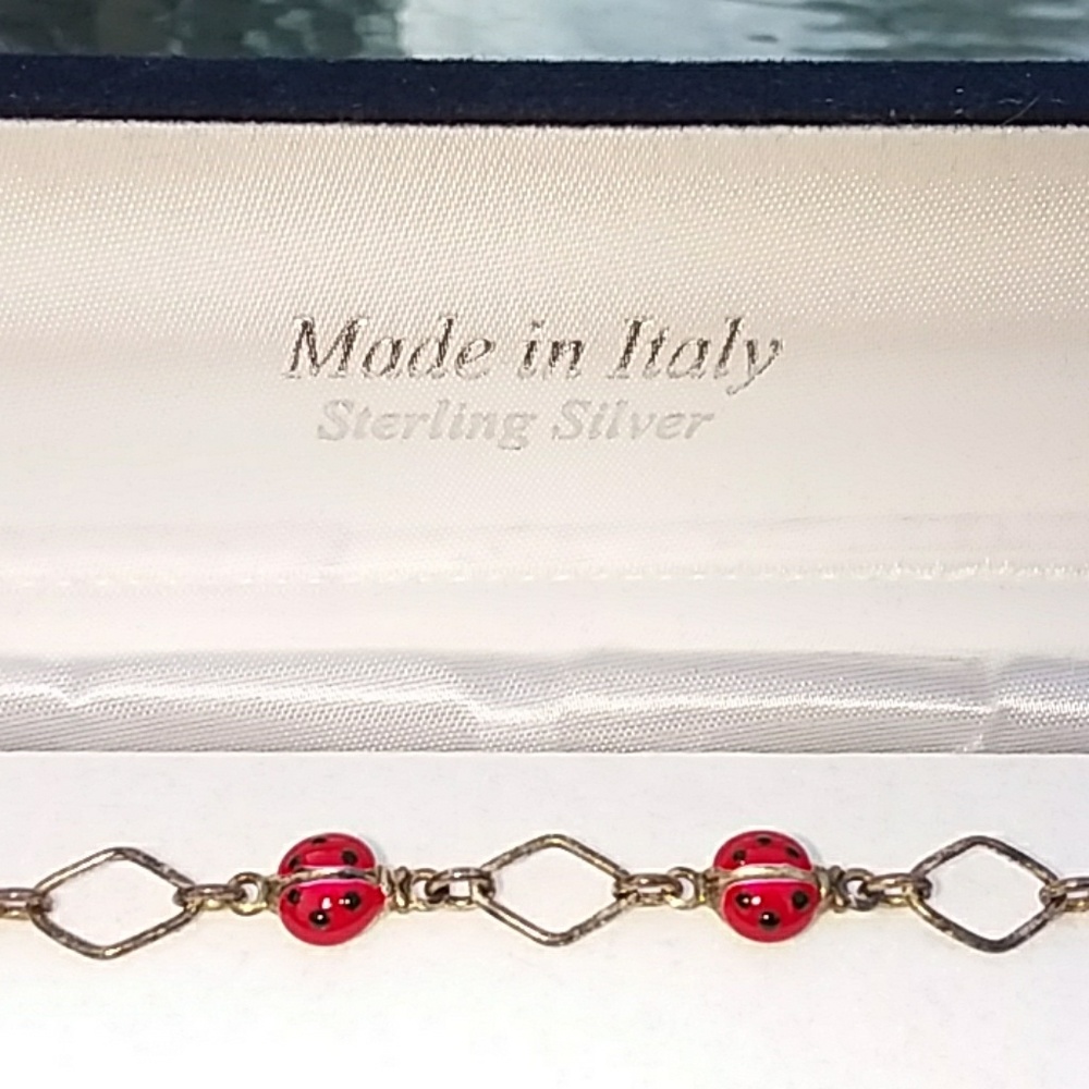 Ladybug CHILDREN'S Sterling Silver Italian Braclet